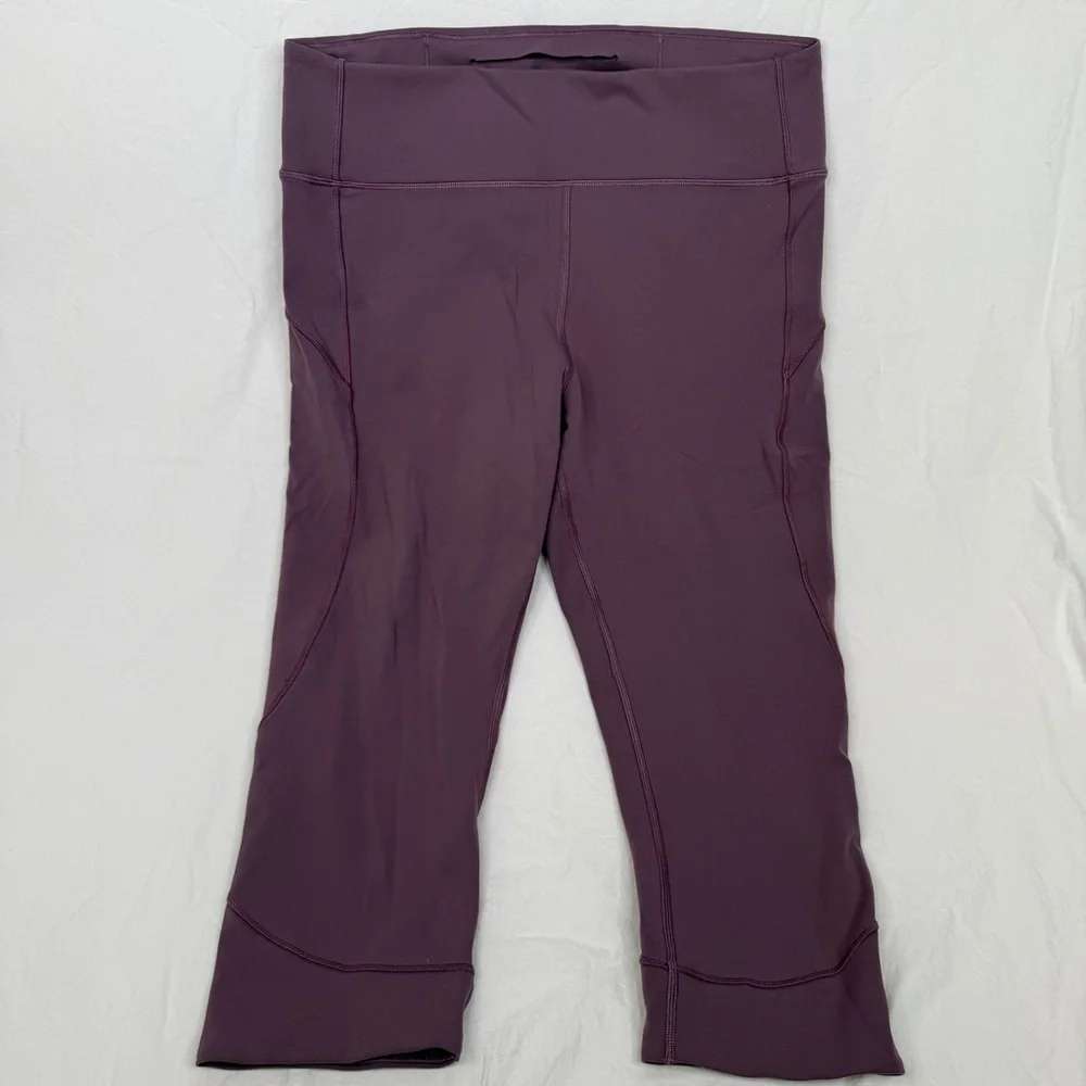 Lululemon In Movement Crop Leggings Everlux Smoked Mulberry 12